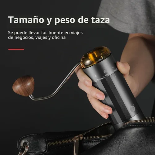 Vista 2 de Molinillo de café manual, molinillo de café de mano Z5 con perilla ajustable externa de 0.88 oz de capacidad, molinillo manual y eléctrico de modo