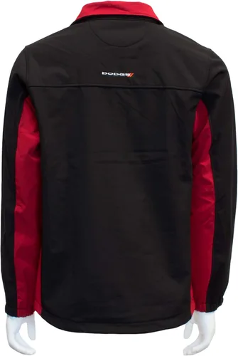 Vista 3 de Chaqueta de trabajo Dodge Challenger Softshell - Rojo y Negro - Cremallera ligera