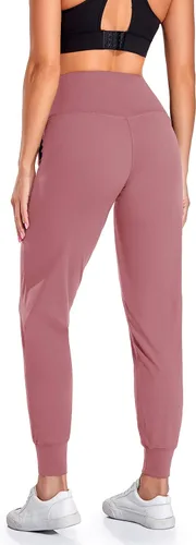 Vista 40 de Oalka - Pantalones deportivos para mujer, con cintura alta y bolsillos, para hacer deporte, yoga y entrenar