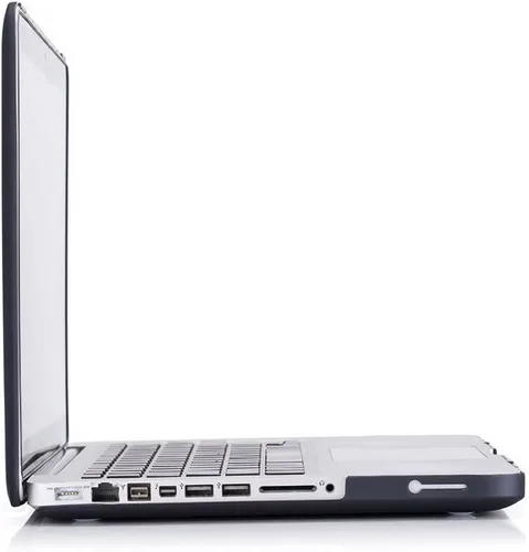 Vista 5 de RUBAN Funda compatible con MacBook Pro de 13 pulgadas 2012 2011 2010 2009 versión A1278, carcasa rígida de plástico y cubierta de teclado para Negro