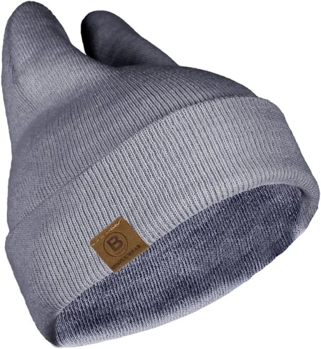 Vista 2 de BASICO Gorro de punto unisex para bebés y niños, con orejas de conejo, con orejas de gato, lindo gorro elástico y cálido