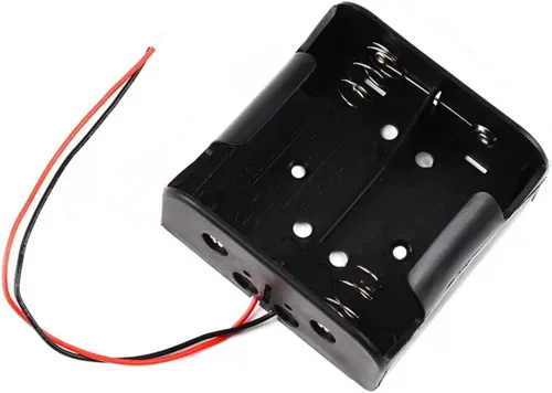 Vista 5 de 2 unidades de soporte para pilas D de 8 ranuras con respaldo doble y cables, caja para pilas de tamaño D de 8x1.5V 8D bilateral