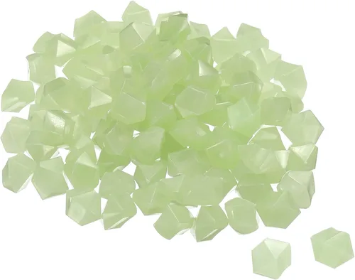 Vista 8 de MECCANIXITY 100 piezas de piedras brillantes de 0.39 a 0.59 pulgadas (0.394-0.591 in) para decoración en la oscuridad, piedras luminosas, decoración