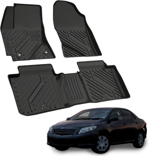 Vista 34 de LASFIT Alfombrillas de suelo para Toyota Tacoma 2024-2026 de doble cabina a gas (solo compatible con manual Tran), forros de suelo de TPE para todo
