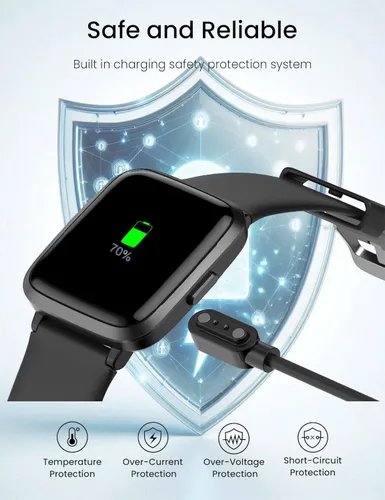 Vista 3 de Paquete de 2 cargadores compatibles con KALINCO P22, cable de carga USB de repuesto para reloj inteligente de 2 pies