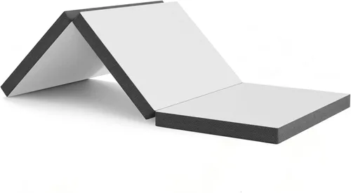Vista 10 de BLKMTY Colchón plegable de 3 pulgadas, tamaño individual, colchón de espuma viscoelástica de triple pliegue, transpirable, con funda lavable