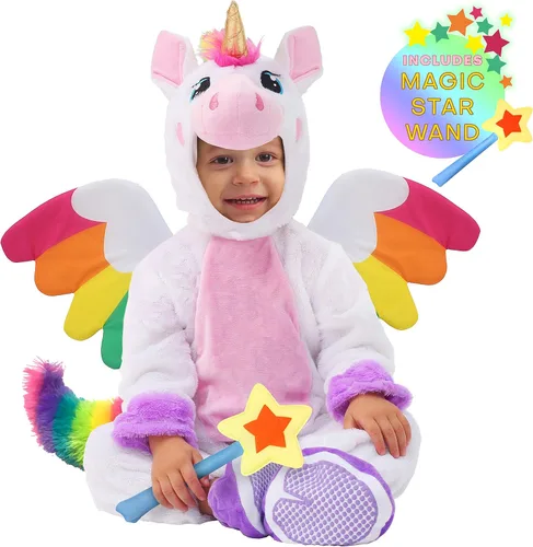 Vista 2 de Spooktacular Creations Disfraz de unicornio de lujo para niños fiesta de disfraces de animales de Halloween juego de rol y cosplay