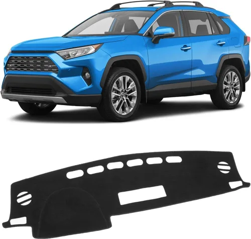 Vista 47 de KUST Funda negra para salpicadero compatible con Tesla Modelo Y Modelo 3 2017-2023, accesorios para el modelo Y Modelo 3, tapete antideslizante
