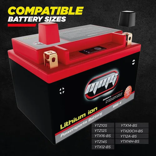 Vista 5 de MMG YTZ10S Z10S Batería de ion de litio sellada de 12V 300 CCA para motocicletas Yamaha YZF-R6 FZ8 FZ-07 YZF-R1 FJ09 (MMG4)