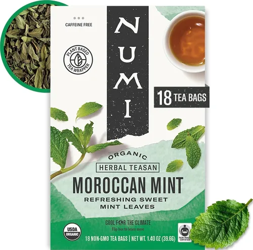 Vista 30 de Té de cúrcuma, Amber Sun, Numi Organic Mezcla de té de cúrcuma de hierbas con rooibos y especias