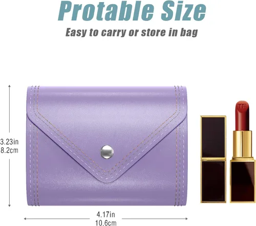 Vista 2 de Nipichsha Tarjetero para tarjetas de crédito, cartera pequeña para tarjetas, cartera delgada de cuero para tarjetas, funda de bolsillo para tarjetas