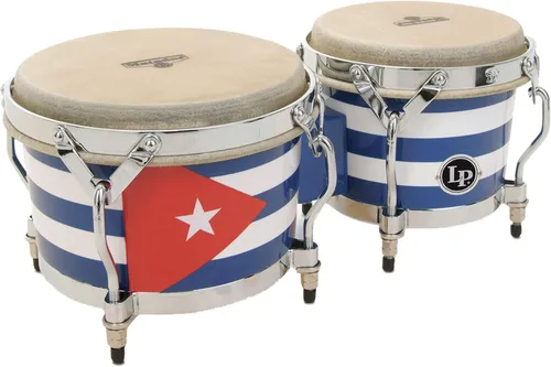 Vista 2 de Latin Percussion M201-ABW LP Bongos de Madera Matador - Marrón Almendra/Cromo 8.625 pulgadas