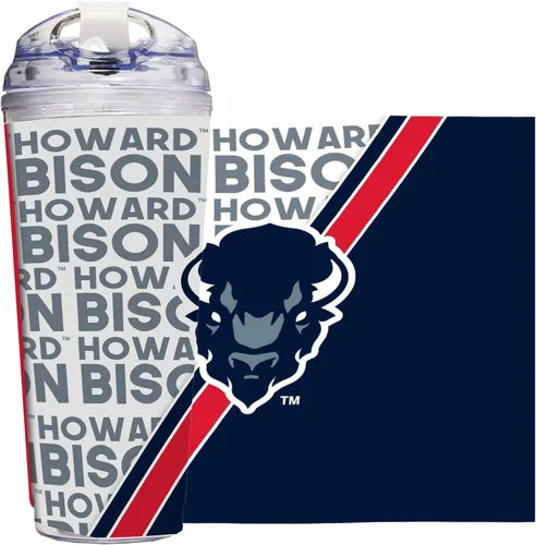 Vista 61 de Rico Industries Taza acrílica NCAA estándar de 24 onzas con tapa con bisagra, taza de doble pared oficialmente licenciada con pajita
