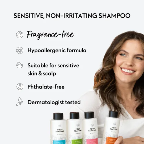 Vista 4 de No nothing Champú de humedad sensible tamaño de viaje, champú hidratante para mujeres, para todo tipo de cabello, sin perfume, sin fragancia e