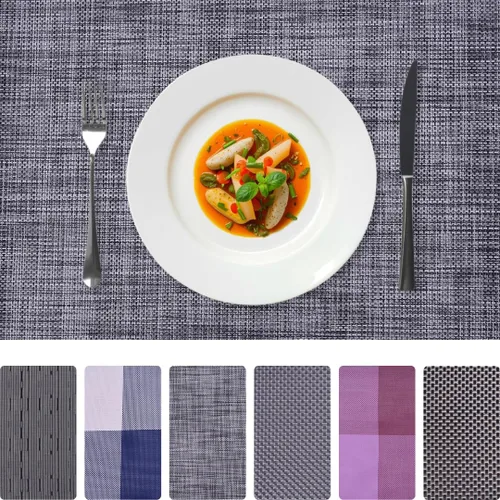 Vista 8 de Decozen Juego de 4 manteles individuales – Protector de mesa para decoración de cocina, resistente a los arañazos al calor, manteles individuales