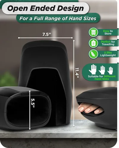 Vista 4 de Lunix LX29 Masajeador de manos eléctrico inalámbrico con Shiatsu, calor y compresión, terapia de puntos de presión para artritis, alivio del dolor
