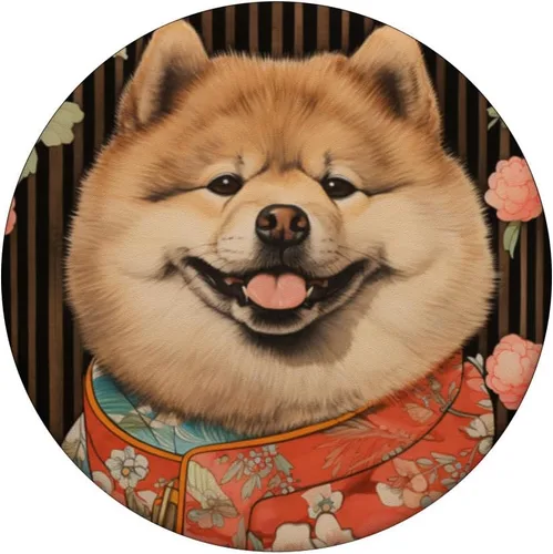 Vista 3 de Chow Chow - Disfraz Kawaii para perro japonés leal amigo de mascotas, PopSockets estándar PopGrip
