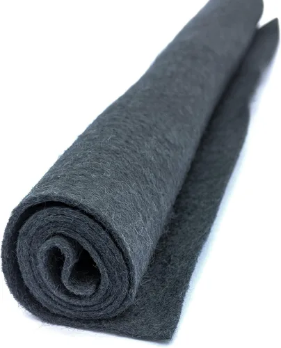 Vista 3 de Gris ahumado - Sábana de fieltro de lana de gran tamaño - 35% mezcla de lana - Hoja de 36 x 36