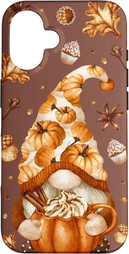 Vista 31 de iPhone 14 Autumn Gnomo Love Pumpkin Spice, Fall Yall y funda de Acción de Gracias