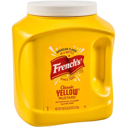 Vista 15 de Bolsa dispensadora de mostaza amarilla clásica de French's con ajuste, 1.5 galones - Una bolsa de 1.5 galones de mostaza amarilla clásica