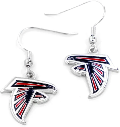 Vista 15 de aminco NFL - Aretes colgantes con logotipo de la NFL para mujer