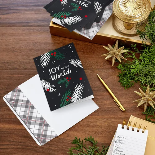 Vista 2 de Hallmark - Tarjetas de Navidad en caja, Alegría al mundo (16 tarjetas y sobres)