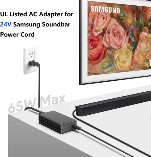 Vista 2 de HKY Cargador de CA de 24V para Samsung HW-J355 HW-J370 HW-J450 HW-J550 HW-J551 HW-JM37 HW-JM47 HW-J8500 Barra de sonido HW-K551 HW-K550 HW-K450