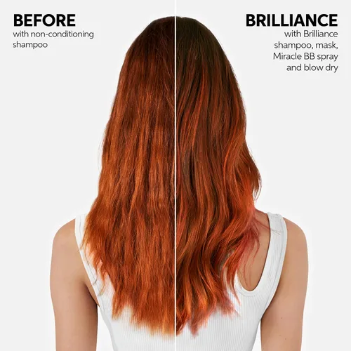 Vista 4 de Wella Professionals Invigo Brilliance - Máscara capilar para cabello de color fino/normal, tratamiento acondicionador, máscara de vibración