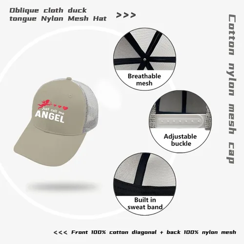 Vista 7 de KEHUASW Mens Trucker Hats Valentines Day Hat for Men Retro Caps Breathable Ponytail Trucker Hat