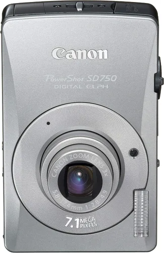 Vista 4 de Canon PowerShot SD750 - Cámara digital Elph de 7,1 MP con zoom óptico 3x (plateado) (Modelo antiguo) (renovado)