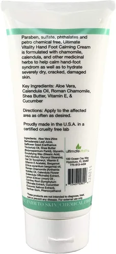 Vista 5 de UltimateVitality Crema de manos para pies para pacientes oncológicos, crema hidratante natural y orgánica intensiva para pieles irritadas sensibles