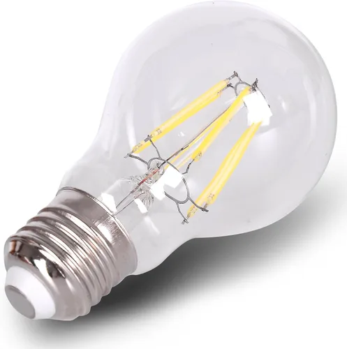 Vista 3 de Bombilla E26 de 12 V, A19, blanco cálido, 2700 K, 4 W, LED Edison de 12 voltios, lámpara de base media clásica, sistema de batería de bajo voltaje