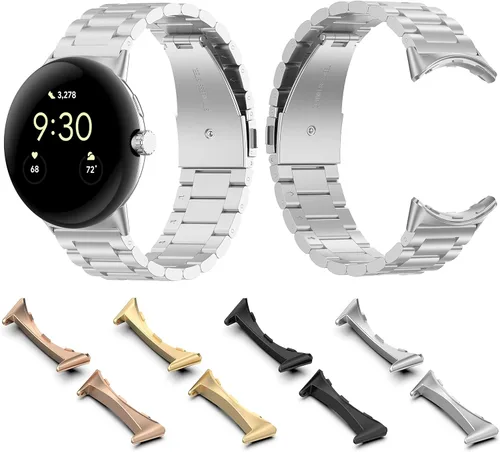 Vista 7 de 2 pares compatibles con Google Pixel Watch/Pixel Watch 2, conector de repuesto de 0.78 pulgadas, para accesorios de Google Watch, adaptador