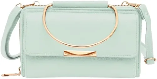 Vista 2 de EVVE Bolso de mano pequeño con asa superior bolso cruzado de moda para teléfono celular para mujer