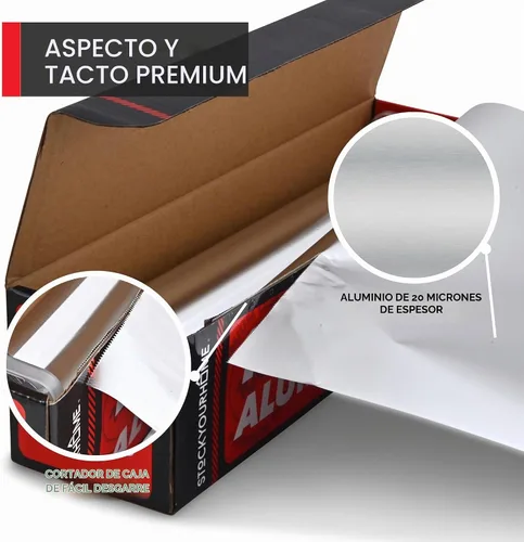 Vista 3 de Stock Your Home Rollo de papel de aluminio resistente, 1000 pies x 12 pulgadas de ancho, rollos de papel de aluminio antiadherente, papel