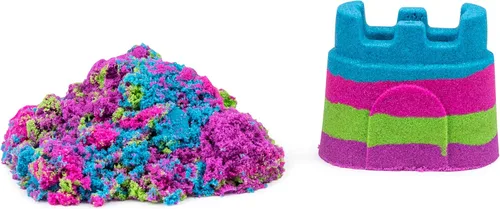 Vista 3 de Kinetic Sand, paquete de 9 contenedores de castillo doble multicolor