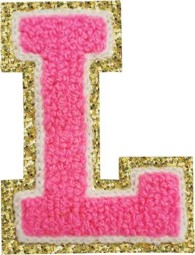 Vista 43 de 3Pcs Letter Patches Varsity Glitters Chenille,SPRT Iron on Blue Letter Patch,Alphabet Cloth Patch for Team Costume Decoration 3.1in Height S