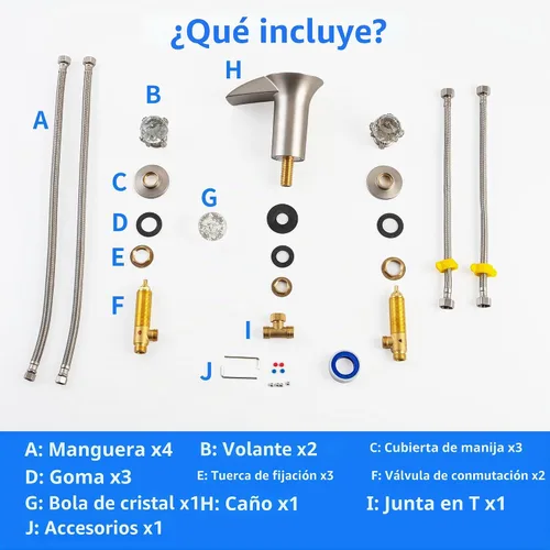 Vista 9 de SKOWLL Grifo de fregadero de baño de níquel cascada LED bola de cristal