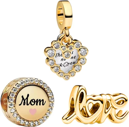 Vista 62 de Abalorios de plata de ley 925 para pulseras, dijes de amor y corazón, flor de cerezo, joyería para mujer