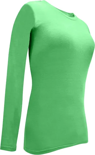 Vista 144 de Natural Uniforms Camiseta Under Scrub para mujer, cuello redondo, manga larga, paquete de 3, paquete múltiple de 3