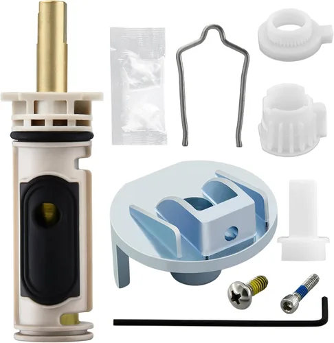 Vista 12 de 1222 Kit de cartucho de repuesto para grifos Moen PosiTemp de un mango, compatible con ducha Moen y ducha de bañera, metales y plásticos, paquete