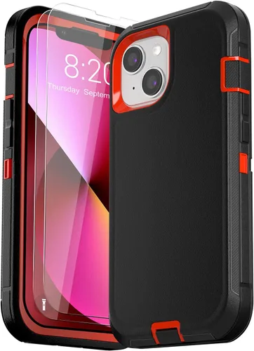 Vista 29 de Funda para iPhone 13 (6.1 pulgadas), con 2 protectores de pantalla de vidrio templado