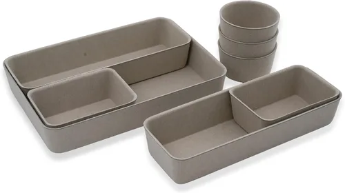 Vista 11 de Welaxy Bandeja organizadora de cajones de escritorio de oficina Bandeja de almacenamiento de fieltro para bolígrafos Maquillaje de joyería Carbono