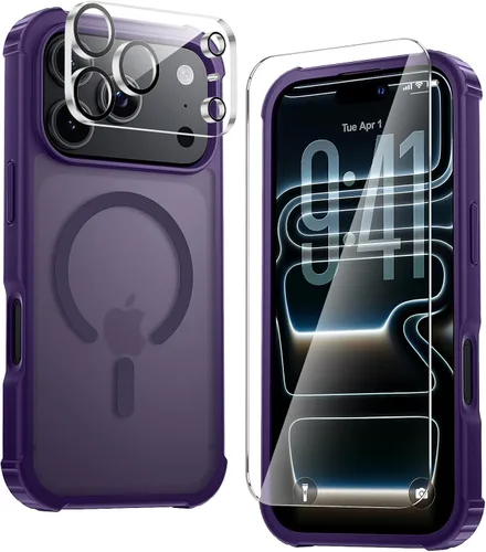 Vista 9 de Yriklso Funda magnética para iPhone 18 Pro y 17 Pro, color negro