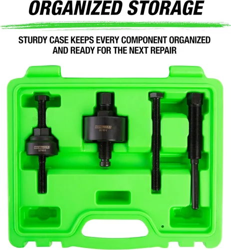 Vista 6 de OEMTOOLS Kit de extractor e instalador de polea de dirección asistida, remueve e instala poleas de bomba de dirección asistida en la mayoría