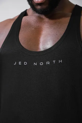 Vista 4 de Jed North Camiseta sin mangas para entrenamiento de culturismo profesional con espalda cruzada