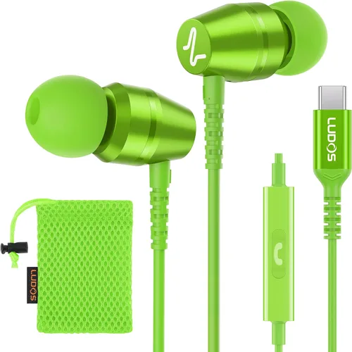Vista 33 de LUDOS OMNITONE Auriculares con cable in-ear, 5 años de garantía, auriculares con micrófono, conector de 3.5 mm, auriculares con cable