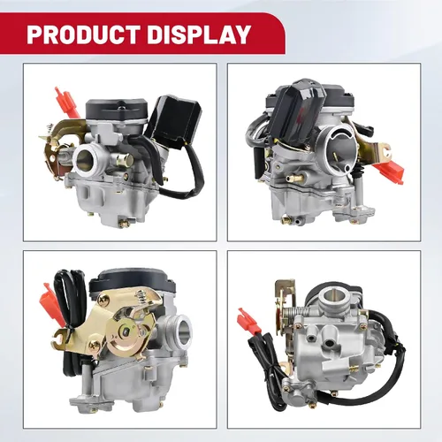 Vista 6 de GY6 Carburador para scooter de 49 cc, cuatro tiempos con mejoras en el reactor.