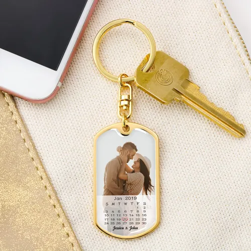 Vista 4 de Llavero personalizado para parejas llavero Drive Safe I Need You Here With Me regalos para novio novia marido esposa