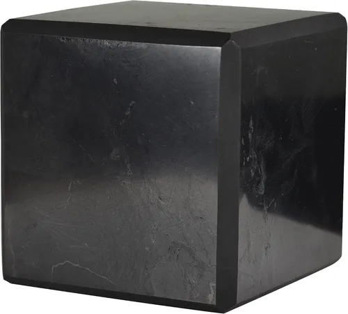 Vista 16 de Shungite World Cubo de shungite auténtico pulido de 1.18 pulgadas / 1.18 pulgadas, cristal curativo natural, cubo negro real, protección